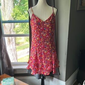 Love Story Red Floral Dress